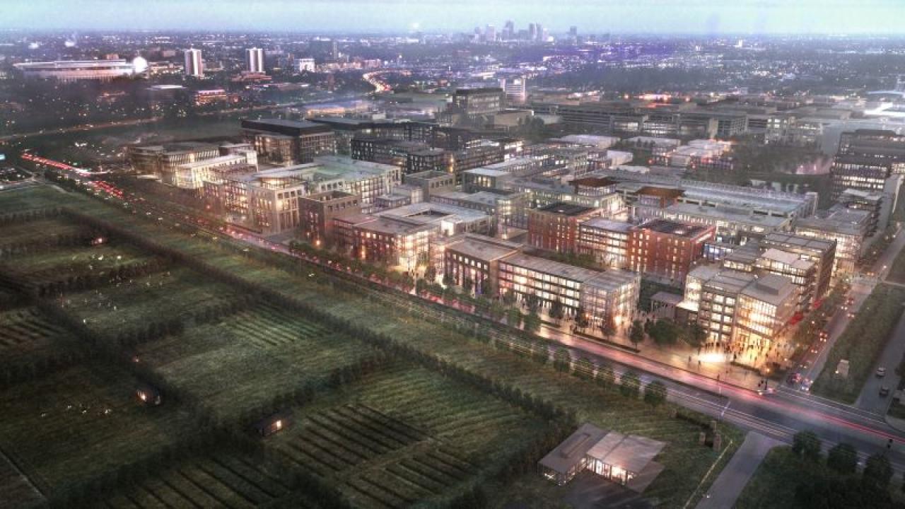 a rendering of the innovation district, carmenton